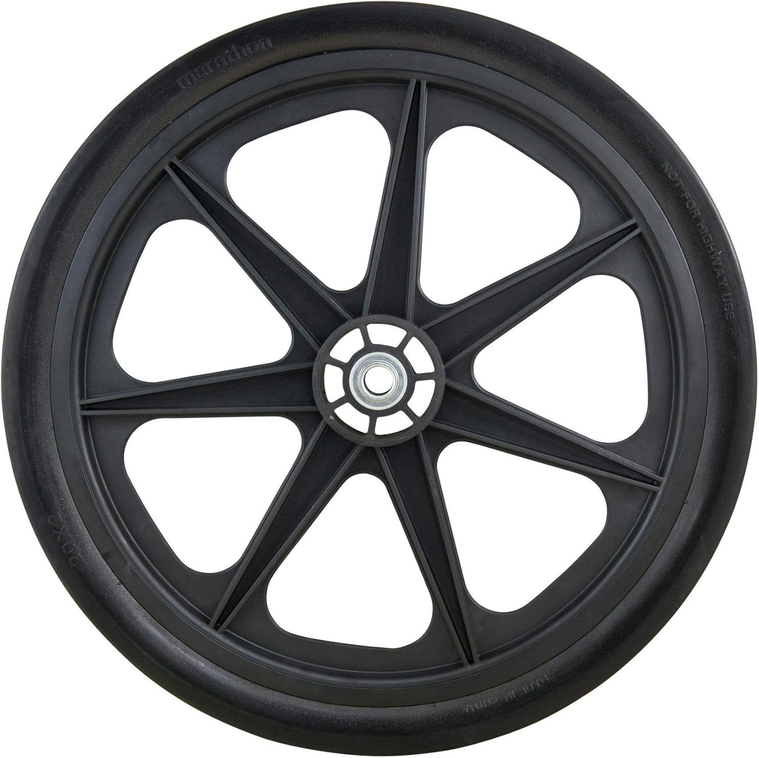 Marathon 92001-2pk 20x2.0 Rim Flat Free Cart Tire Assembly, 2 Pack Pack of 2