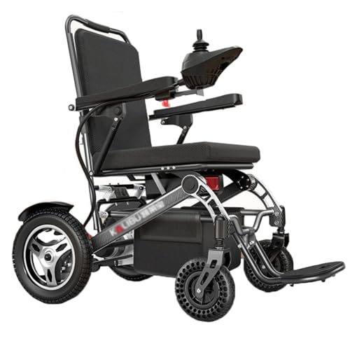 Intelligent Power Wheelchairs Foldable Electric Wheelchairs for Adults 360° Joystick Control -12.4 mi Cruise Range-All Terrain Electric Wheelchair