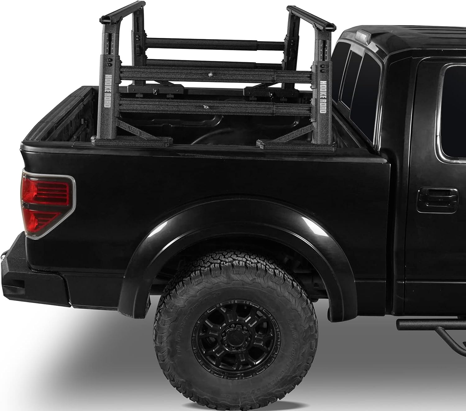 u-Box Overland Truck Bed Cargo Rack Extendable Aluminum Truck Ladder Rack Compatible with Most Commom Pickup Trucks (Without Factory Utility Tracks)