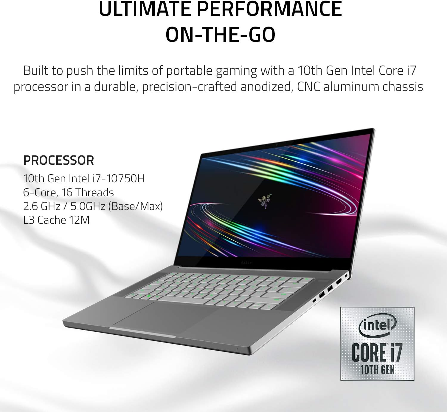 Razer Blade 15 Base Gaming Laptop 2020: Intel Core i7-10750H 6-Core, NVIDIA GeForce RTX 2070 Max-Q, 15.6" 4K OLED, 16GB RAM, 512GB SSD, CNC Aluminum