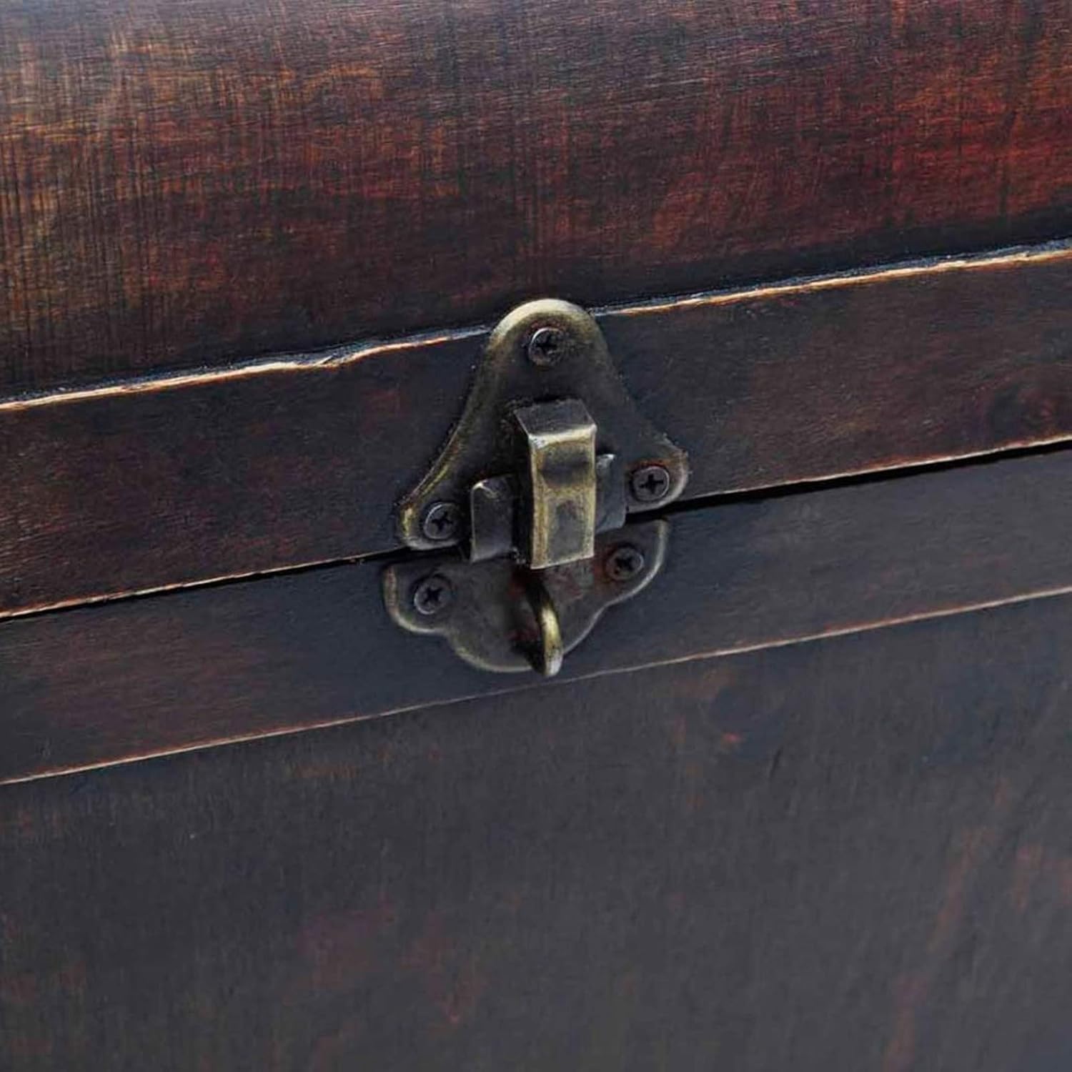 Extaum Vintage Style Storage Box, Trunk Cabinet, Wooden Treasure Chest