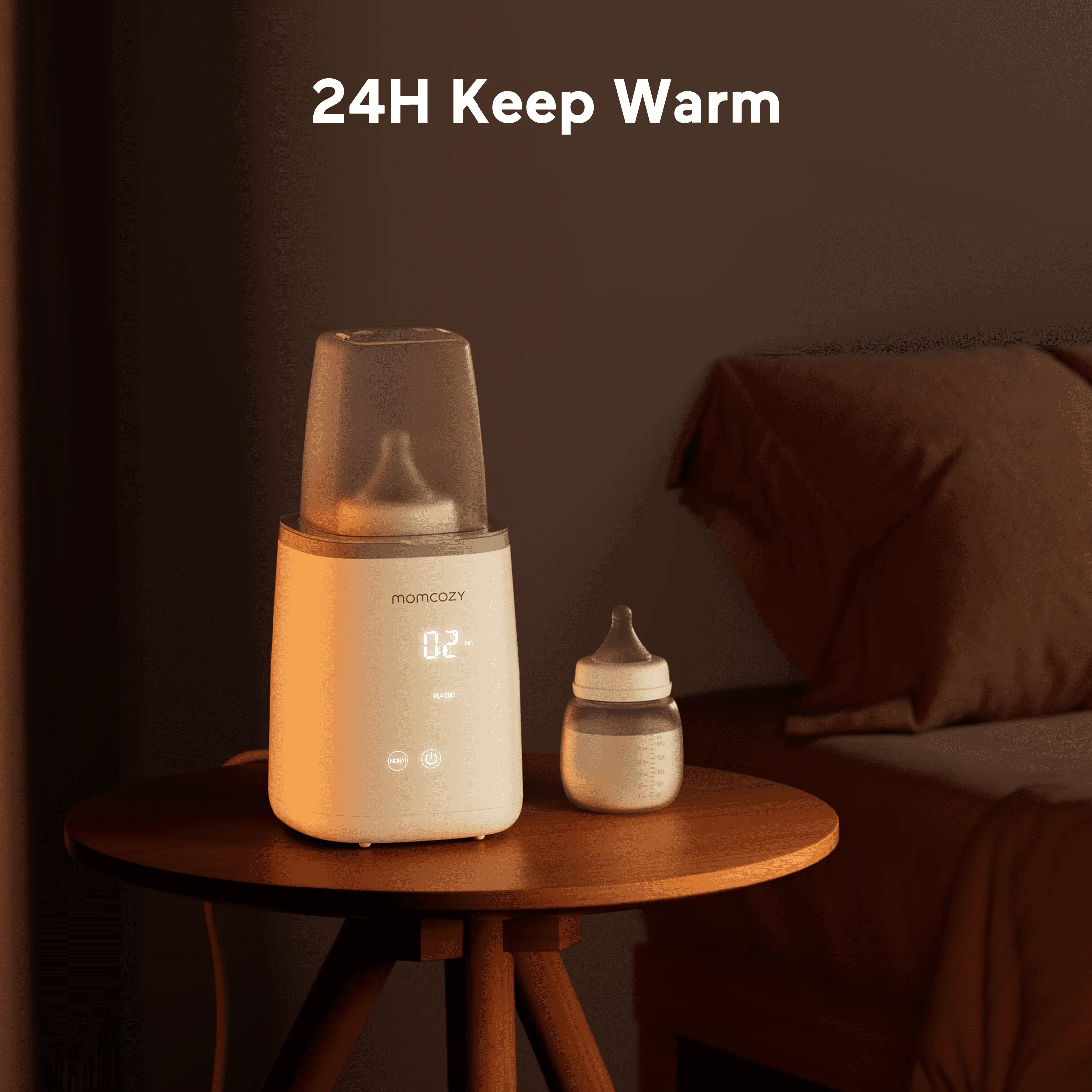 Momcozy Baby Bottle Warmer, 6-in-1 Baby Milk Warmer with Smart Temperature Control, Breastmilk Warmer, Fast Baby Food Heater, Steam Sterilizer