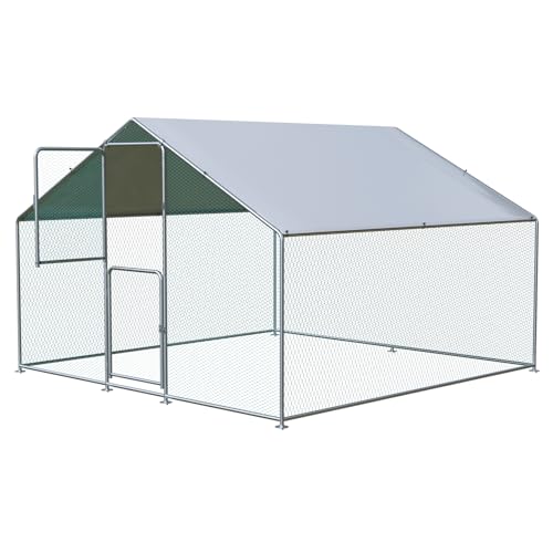 Large Chicken Coop, Chicken Coops for 30 Chickens, Chicken Runs for Yard with Water Poof & UV Resistance Cover