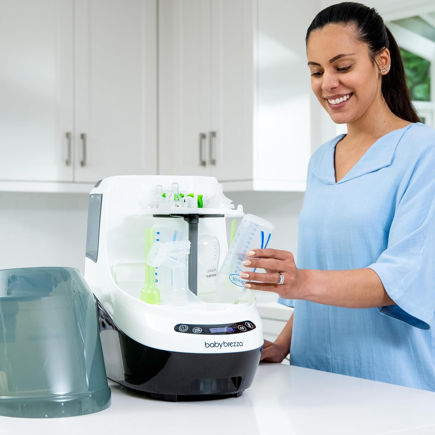 Baby Brezza Bottle Washer Pro - Baby Bottle Washer, Sterilizer + Dryer - All in One Machine Cleans Bottles, Pump Parts, & Sippy Cups