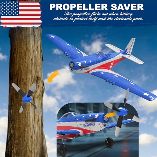 LEAMBE Remote Control Aircraft Plane, RC Plane with 3 Modes for Easy U-Turns and Control for Adults & Kids