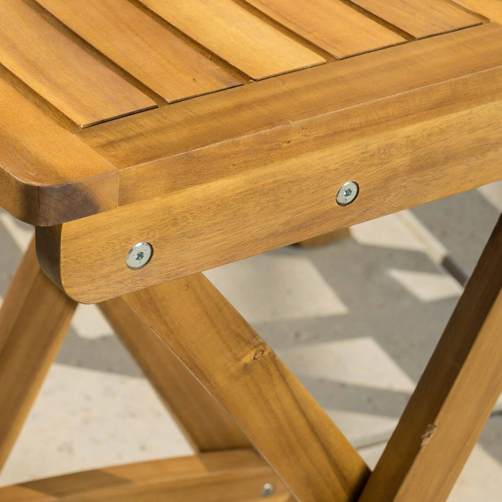 Atlantic 31-Inch Outdoor Folding Wood Bar Stools (Set of 2)