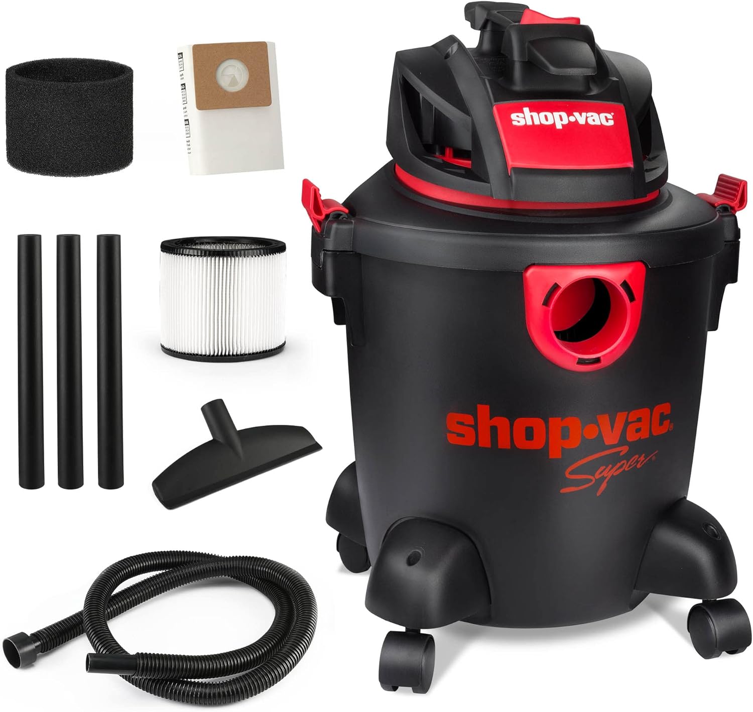 Shop-Vac 5 Gallon 3.5 Peak HP Wet/Dry Vacuum, Portable Heavy-Duty Shop Vacuum 3 in 1 Function with Attachments for House, Garage & Workshop