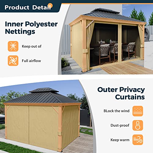 HAPPATIO 10' x 12' Hardtop Gazebo
