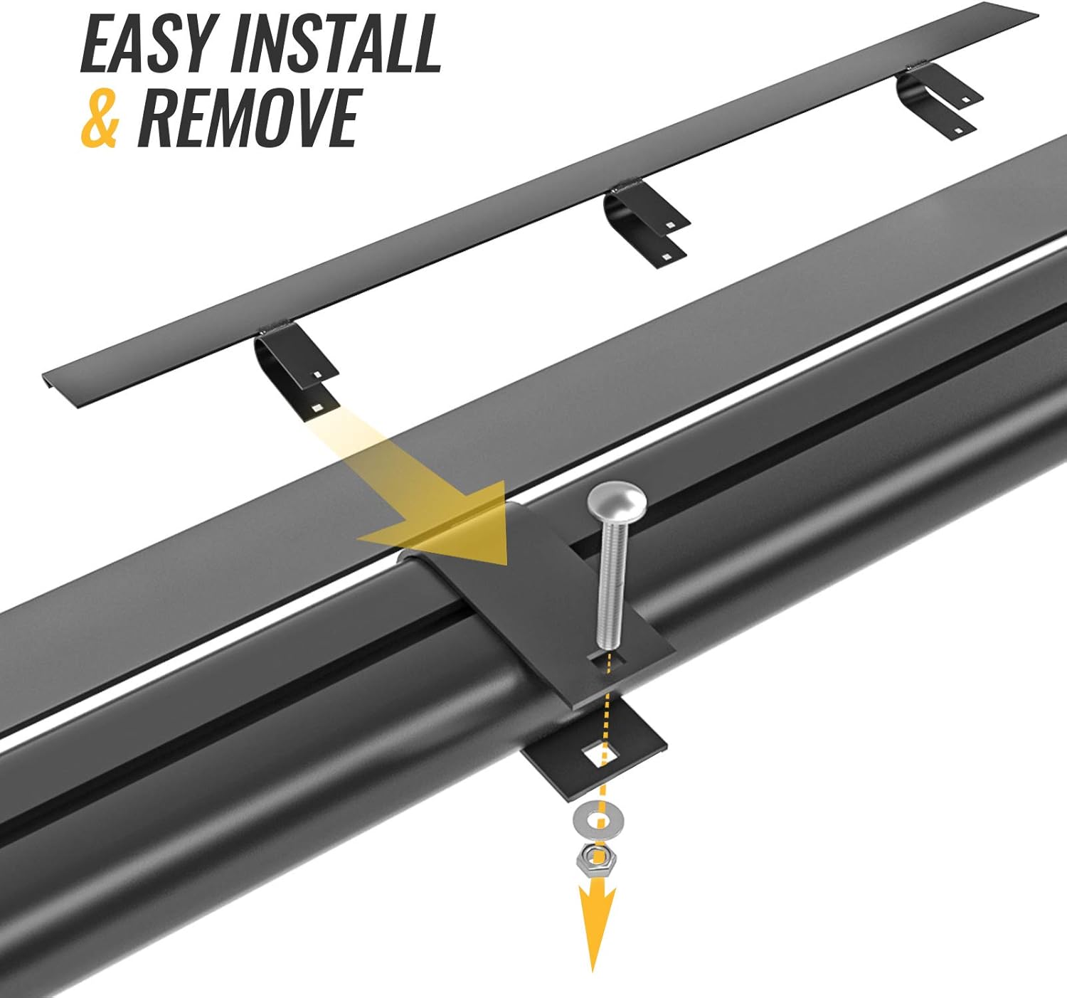 AA-Racks Aluminum 69" Ladder Rack Wind Deflector,Van Rack Accessory for Model AX302 Series Black
