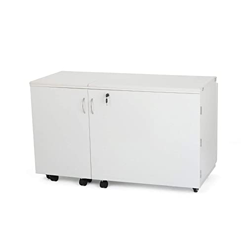 Kangaroo Sewing Furniture Aussie Sewing Cabinet with Quilt Blocks - Ash White
