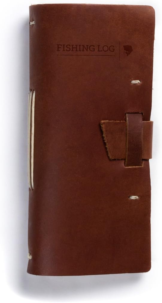 Rustico Leather Fishing Log Book Designed by and for Fishermen. with Template, Records Details of Fishing Trip, Including Date, Time, Location
