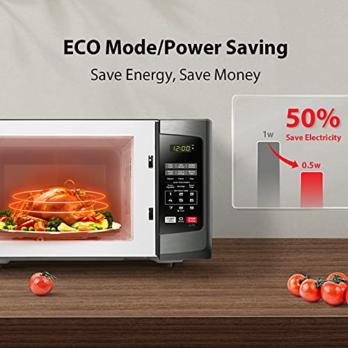 Toshiba ML-EM62P(SS) Large Countertop Microwave with Smart Sensor, 6 Menus, Auto Defrost, ECO Mode, Mute Option & 16.5" Position Memory Turntable