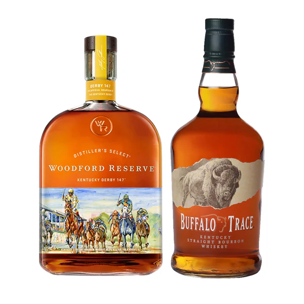 Woodford Reserve Kentucky Derby 1 Liter 2021 + Buffalo Trace Bourbon 1.75L - Nestor Liquor