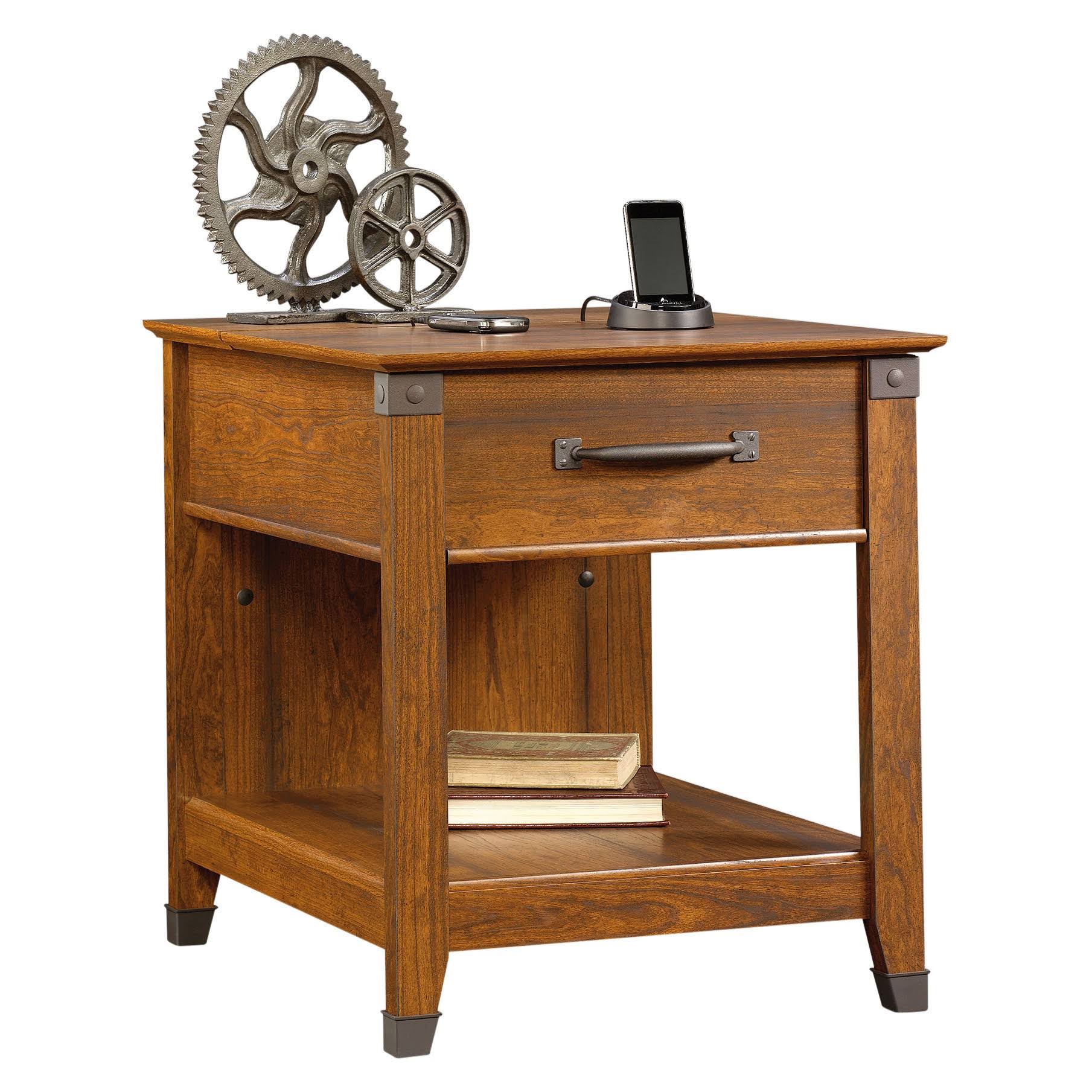Sauder Carson Forge Smartcenter Side Table, Washington Cherry
