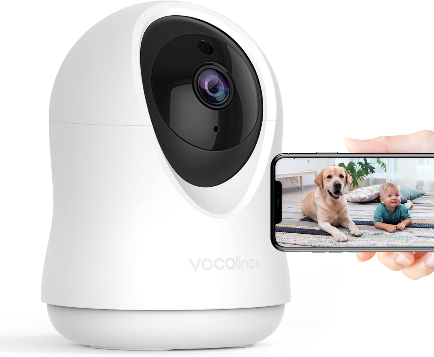 VOCOlinc Security Camera, HomeKit ONLY,1080P Smart Home Camera in Privacy Mode, Indoor Pan/Tilt IP Camera with Night Vision, 2-Way Audio