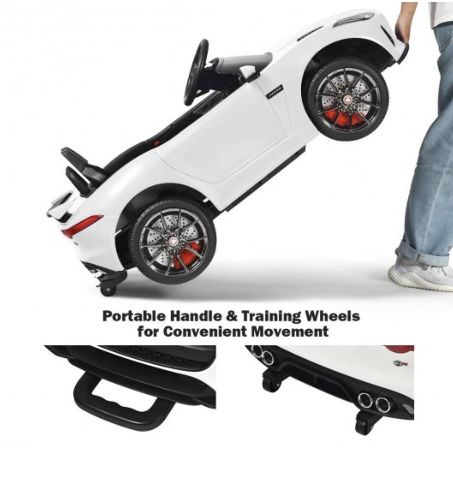 12V Jaguar F-Type SVR Licensed Kids Ride on Car White