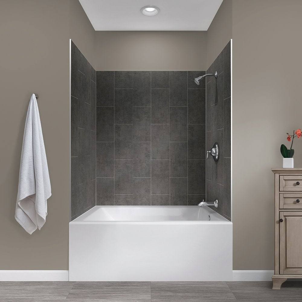 Foremost Gfs483478 Jetcoat 48x22 x 34x22 x 78x22 Five Panel Alcove Shower - Carrara White