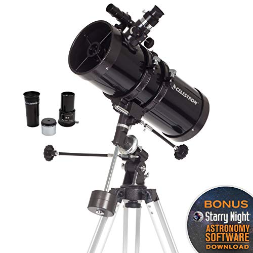 Celestron - PowerSeeker 127EQ Telescope - Manual German Equatorial Telescope for Beginners - Compact and Portable