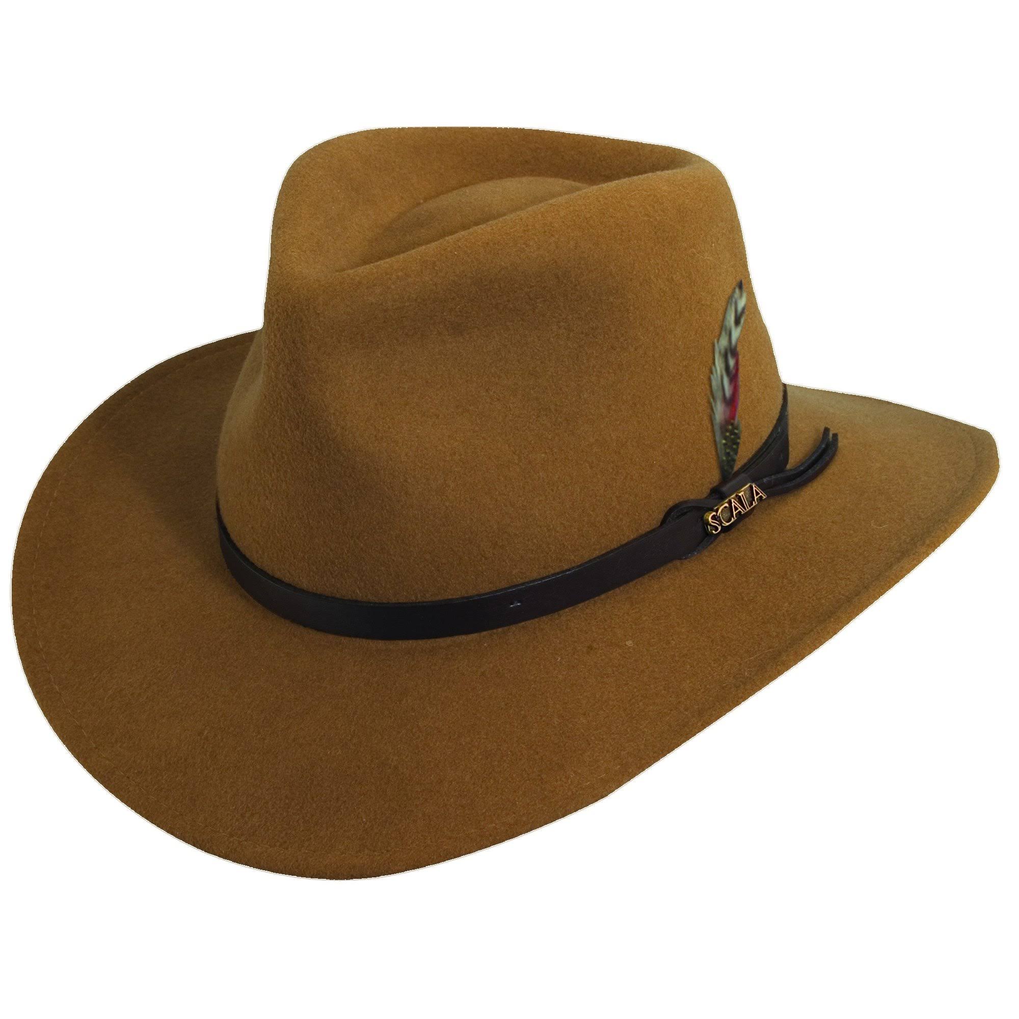 Scala Classico Men&s Crushable Felt Outback Hat