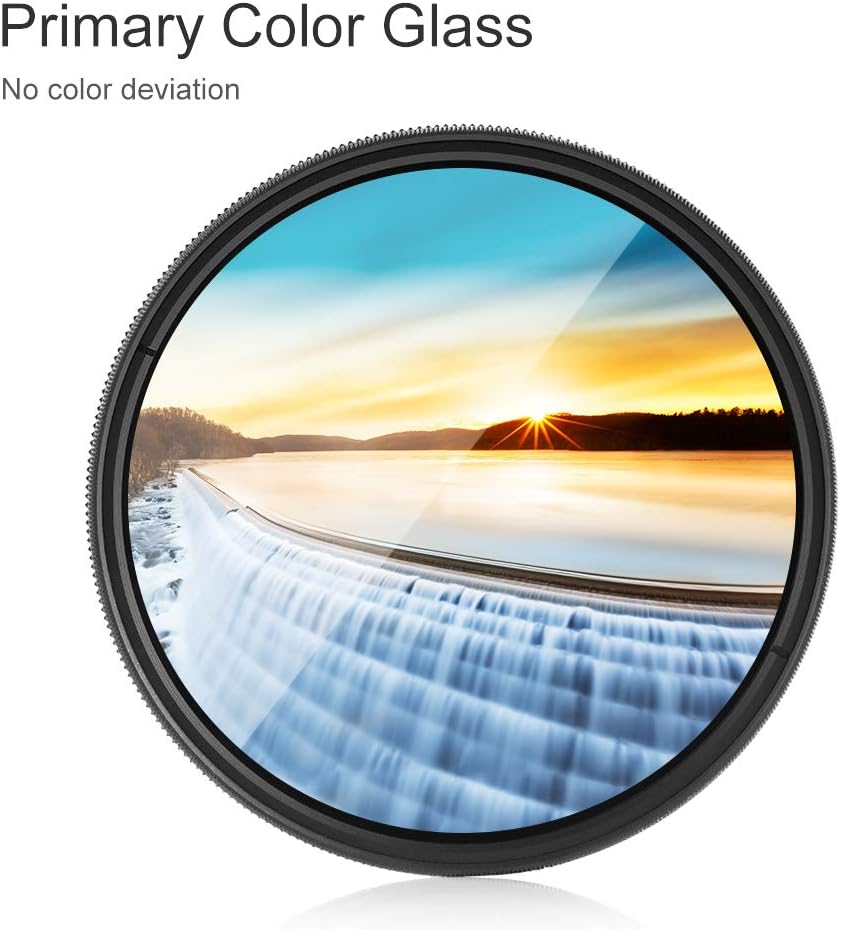 K&F Concept 37mm ND Filter Variable Fader NDX Neutral Density Adjustable ND2 to ND400 Lens Filter Kit + Cleaning Cloth for Cameras Lens