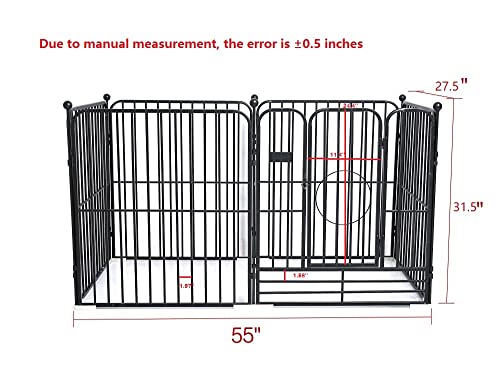 Dog Pen Pet Playpen Panel Pen Bunny Fence Indoor Outdoor Fence Playpen Heavy Duty Exercise Pen Dog Crate Cage Kennel(White)