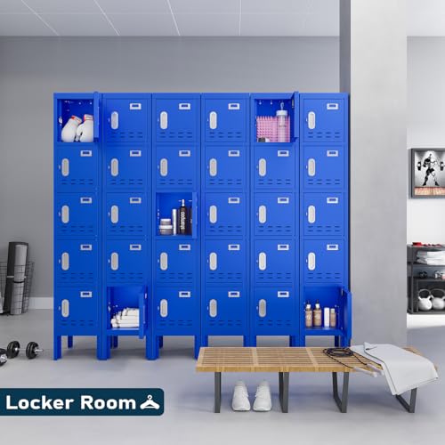 Metal Locker with 5 Doors,Lockers for Employees,66'' Steel Storage Locker for School,Gym, Office, Office,Garage