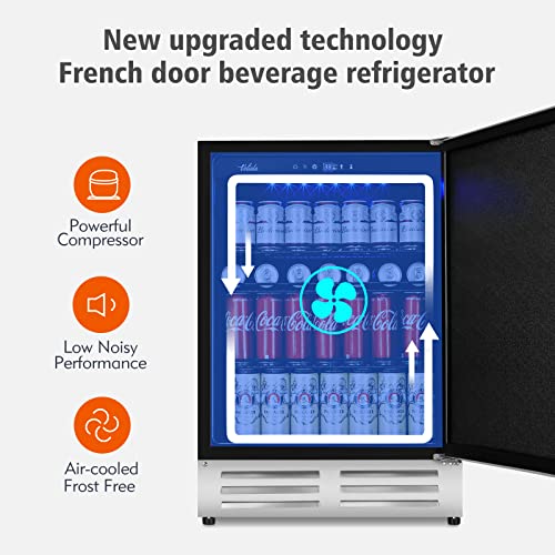 Cigar Electric Humidor, 35L 250 Counts Large Capacity Thermostatic Electric Cigar Cooler Cabinet with Digital LED Screen, Safety Lock