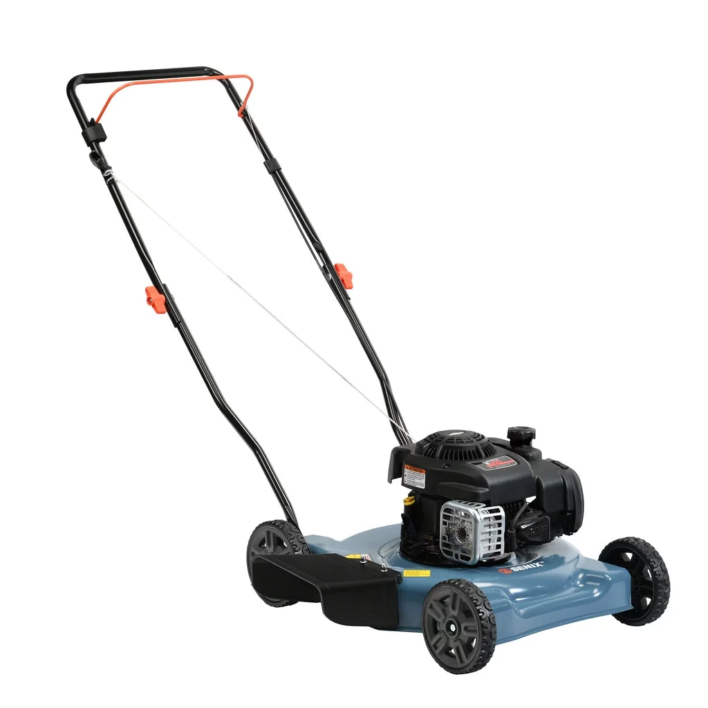 SENIX 20-Inch Gas Lawn Mower, 125 cc 4-Cycle Briggs & Stratton Engine, Push Lawnmower with Side Discharge, 5-Position Height Adjustment, LSPG-L3