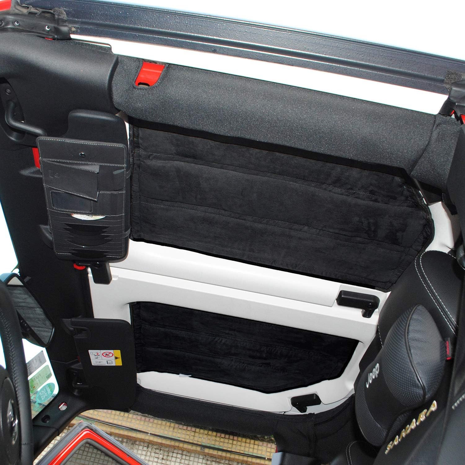 RT-TCZ For Jeep Wrangler JK Headliner Hardtop Heat Insulation Kit 4 Door Rear Window Ceiling Roof Insulation Cotton Kit Car Styling Accessories for