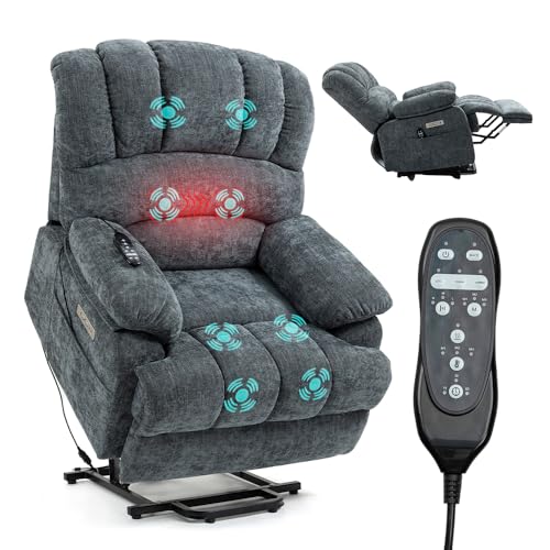 Recliner/Recliner Chairs for Adults/Lift Chair Recliners for Elderly，Massage Recliner with Heat/USB Charge Port Suitable for People up to 6Ft