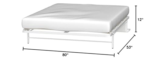 Deluxe Murphy Bed Frame (Queen) Vertical Wallbed, Powder-Coated Steel Frame for Folding Cabinet, Pull-Out Bed, Hidden Bed