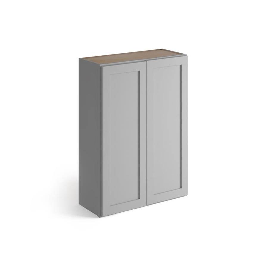 Valleywood Cabinetry 27-in W x 36-in H x 12-in D Proper Gray Birch Door Wall Stock Cabinet | WC2736SFPG