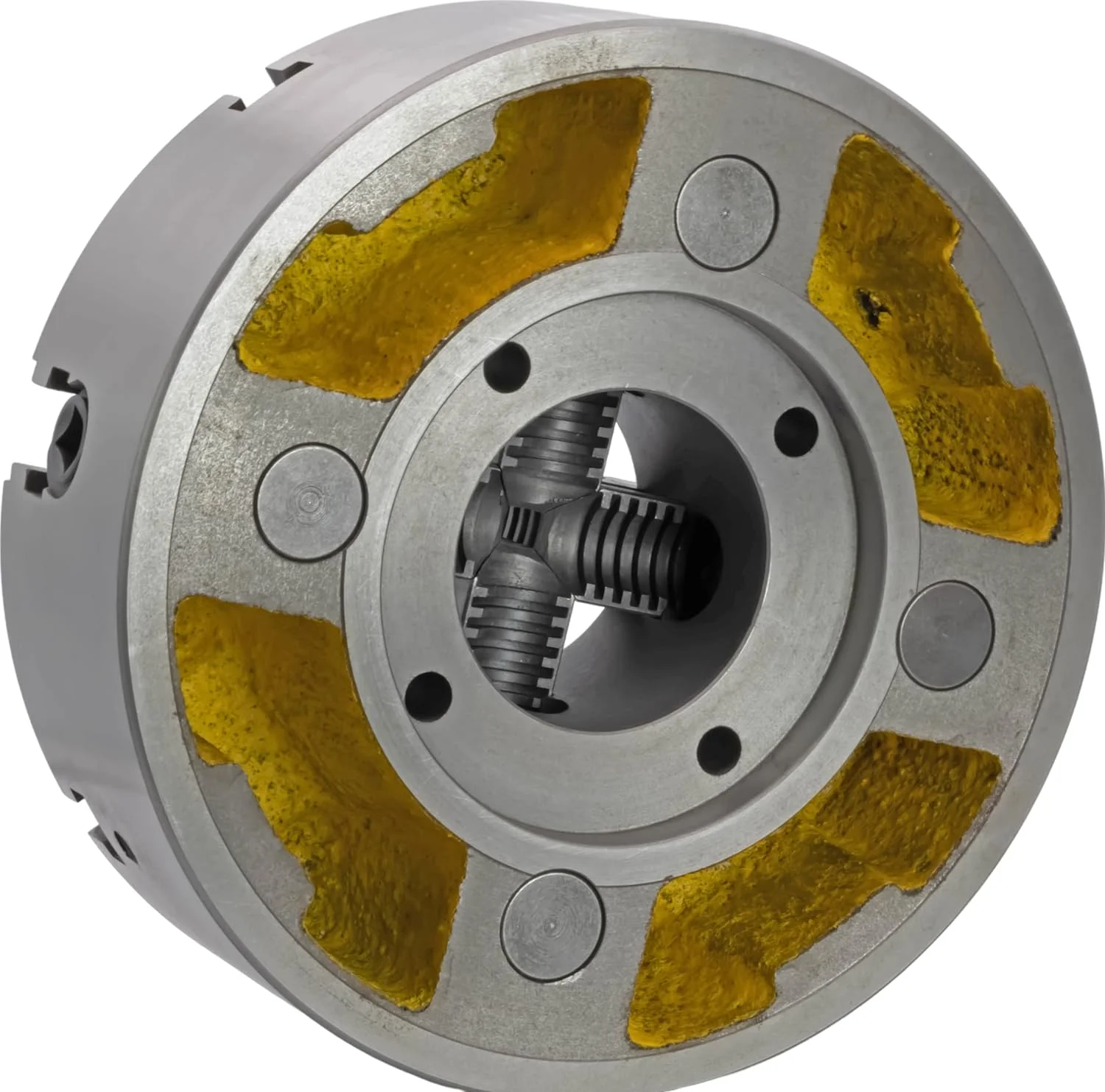 CME 12" 4-Jaw Lathe Chuck, Plain (Flat) Back, Reversible Jaws