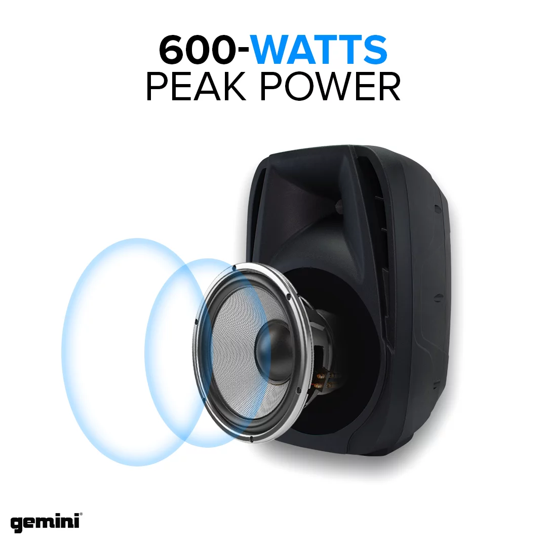 Gemini ES-210MXBLU-ST Bluetooth Portable PA System With Detachable Powered Mixer