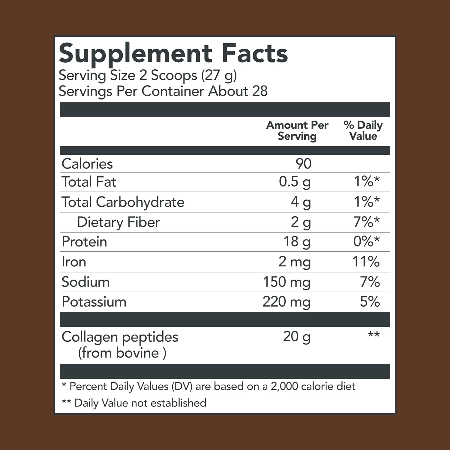 Vital Proteins Chocolate Collagen Powder Supplement (Type I, III) for Skin Hair Nail Joint - Hydrolyzed Collagen - Dairy & Gluten Free