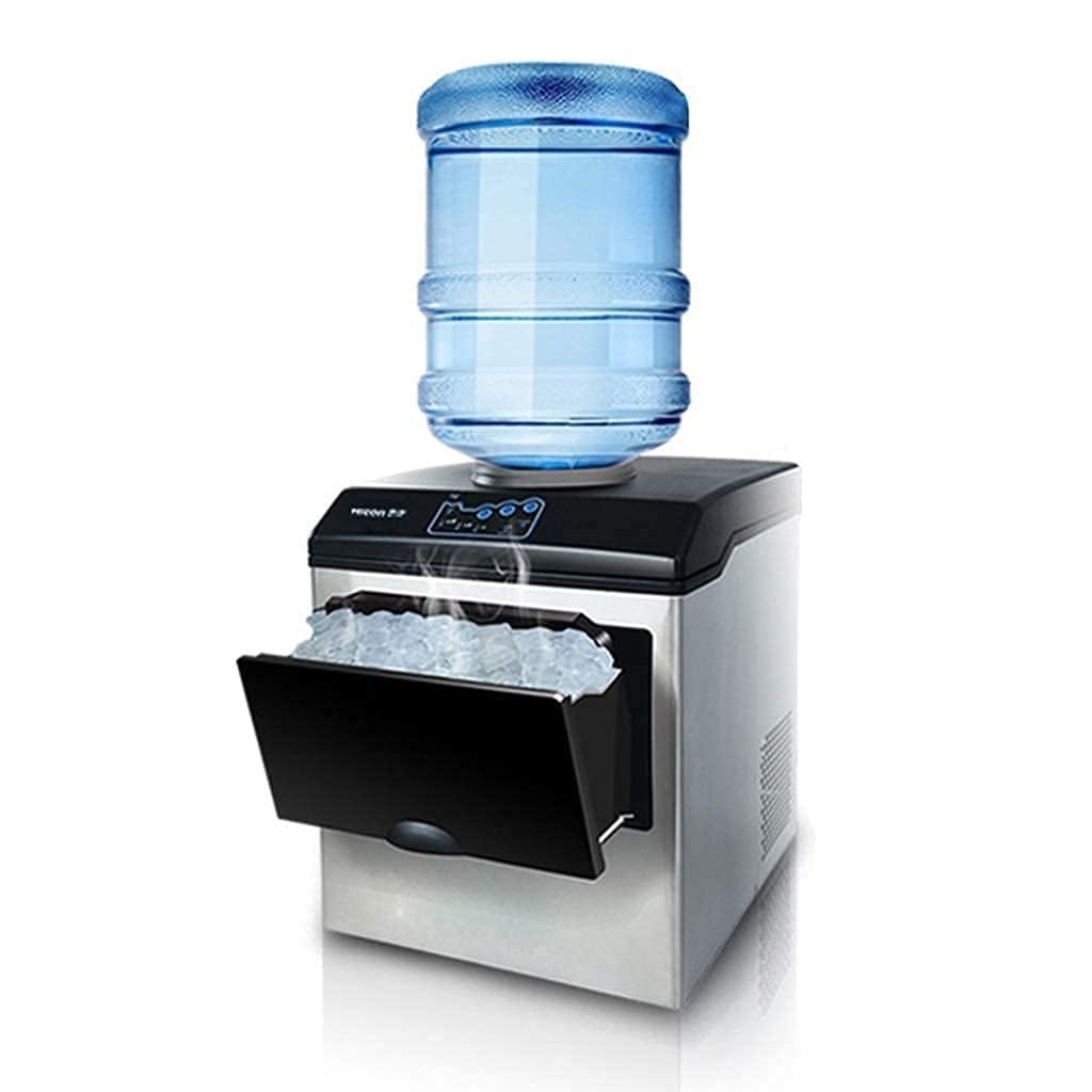 Ice Makers Ice Cube Maker Ice Maker with LED Display, 2in1 Water Dispenser Built-in Ice Cube Maker Machine Counter Top Up to 25kgs, 8-12 Min