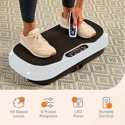 LifePro Waver Mini Vibration Plate Exercise Machine – Portable Full Body Vibration Platform for Home & Travel Workouts, Weight Loss