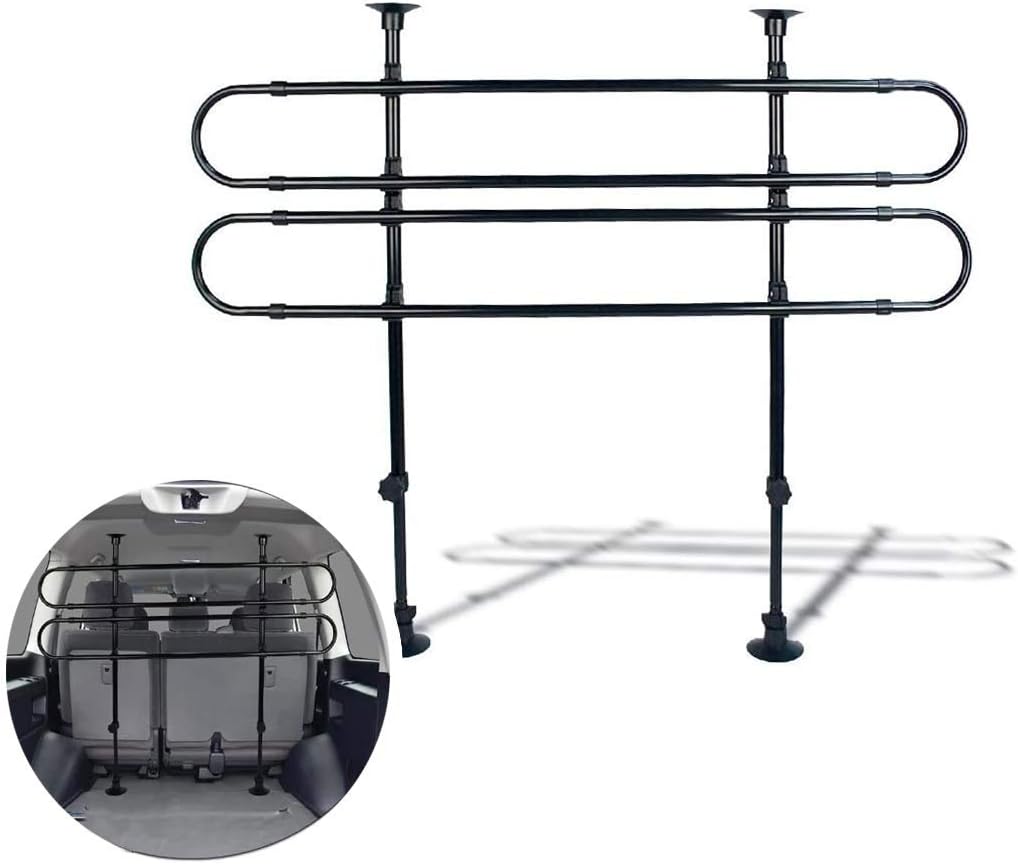 Zento Deals Metal Dog Barrier - Adjustable and Universal for Cars - Easy Install Dog Car Gate
