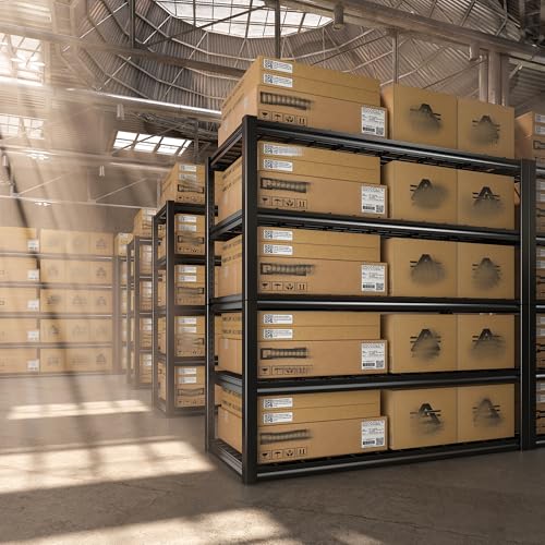 REIBII 60" W Garage Shelving Heavy Duty Metal Shelving 3000LBS Storage Shelves Adjustable Metal Shelves for Storage Industrial Garage Shelves for