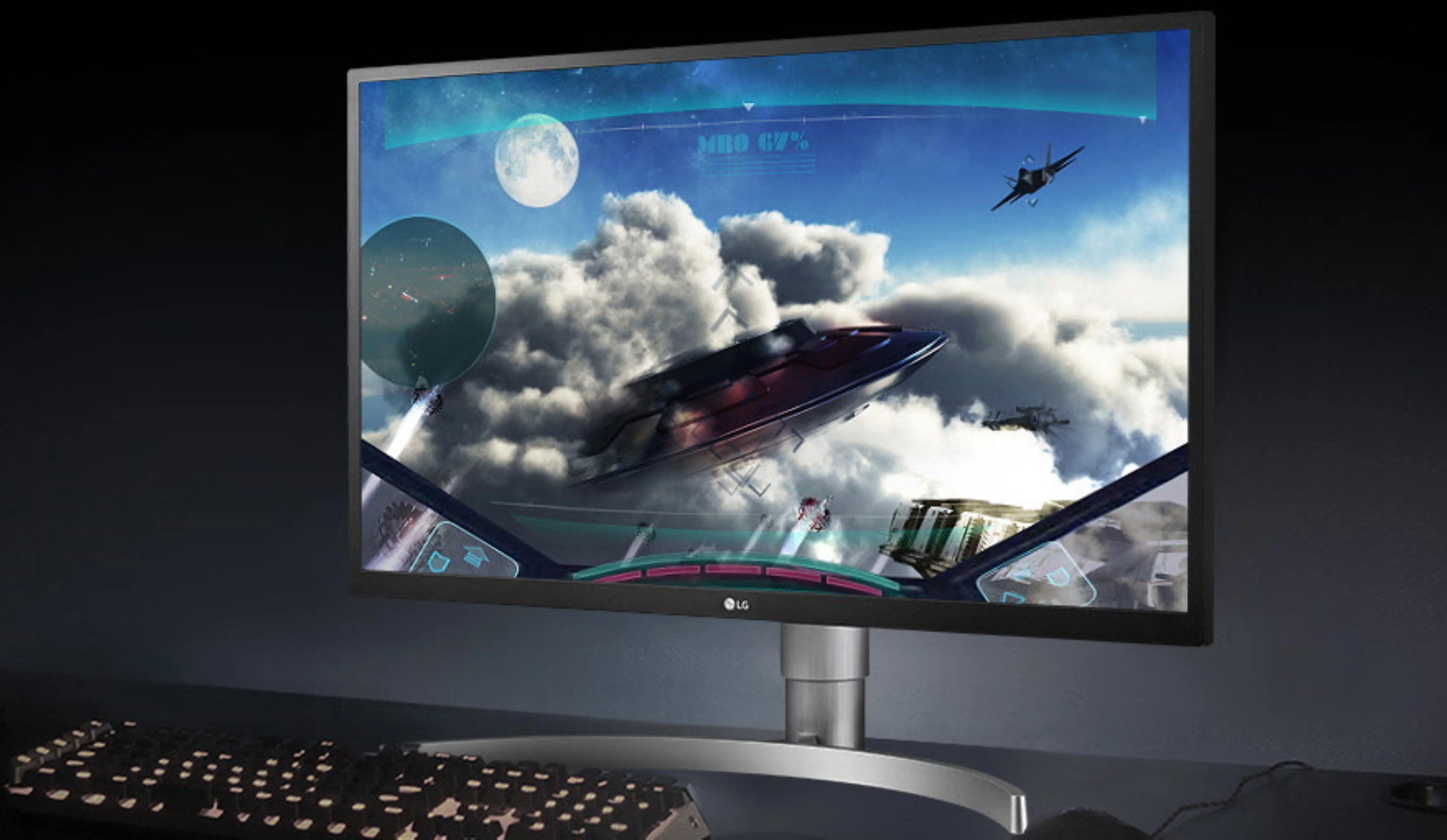 LG 27UL550-W 27 Inch 4K UltraFine IPS LED HDR Monitor with Radeon Freesync Technology and HDR 10, Silver