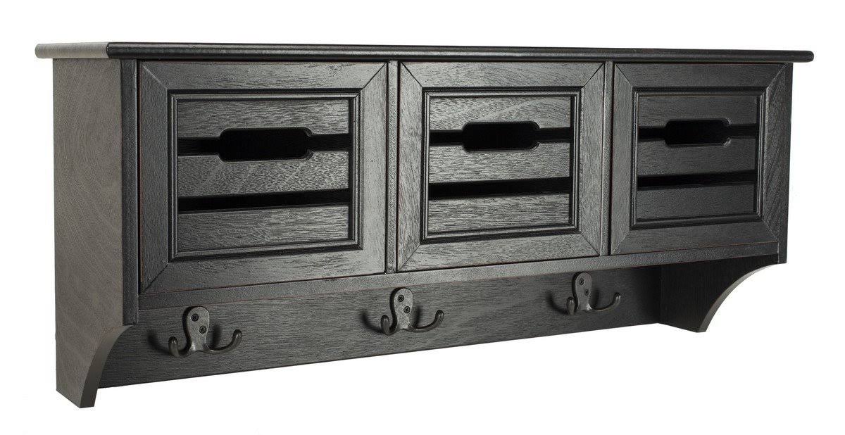 Safavieh Leon Hanging 3 Drawer Wall Rack - White