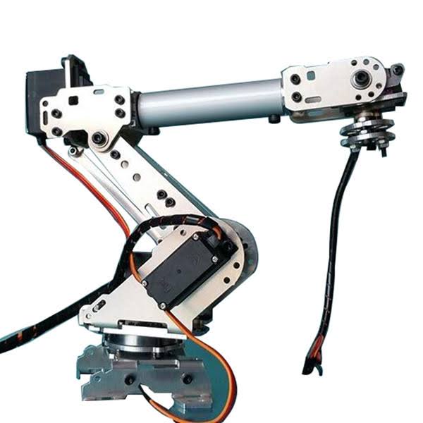 Topacc KDX DIY 6DOF Aluminum Robot Arm 6 Axis Rotating Mechanical Robot Arm Kit with 6 Pcs Servo