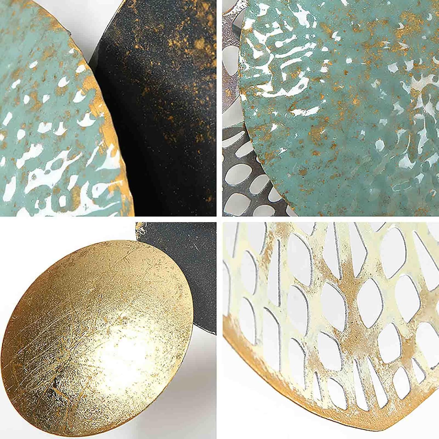 KILELI 3D Metal Wall Art Décor, Wall Decor Living Room,Retro Old Craft Abstract Openwork Wall Sculptures Hanging for Home Decorations, Bedroom