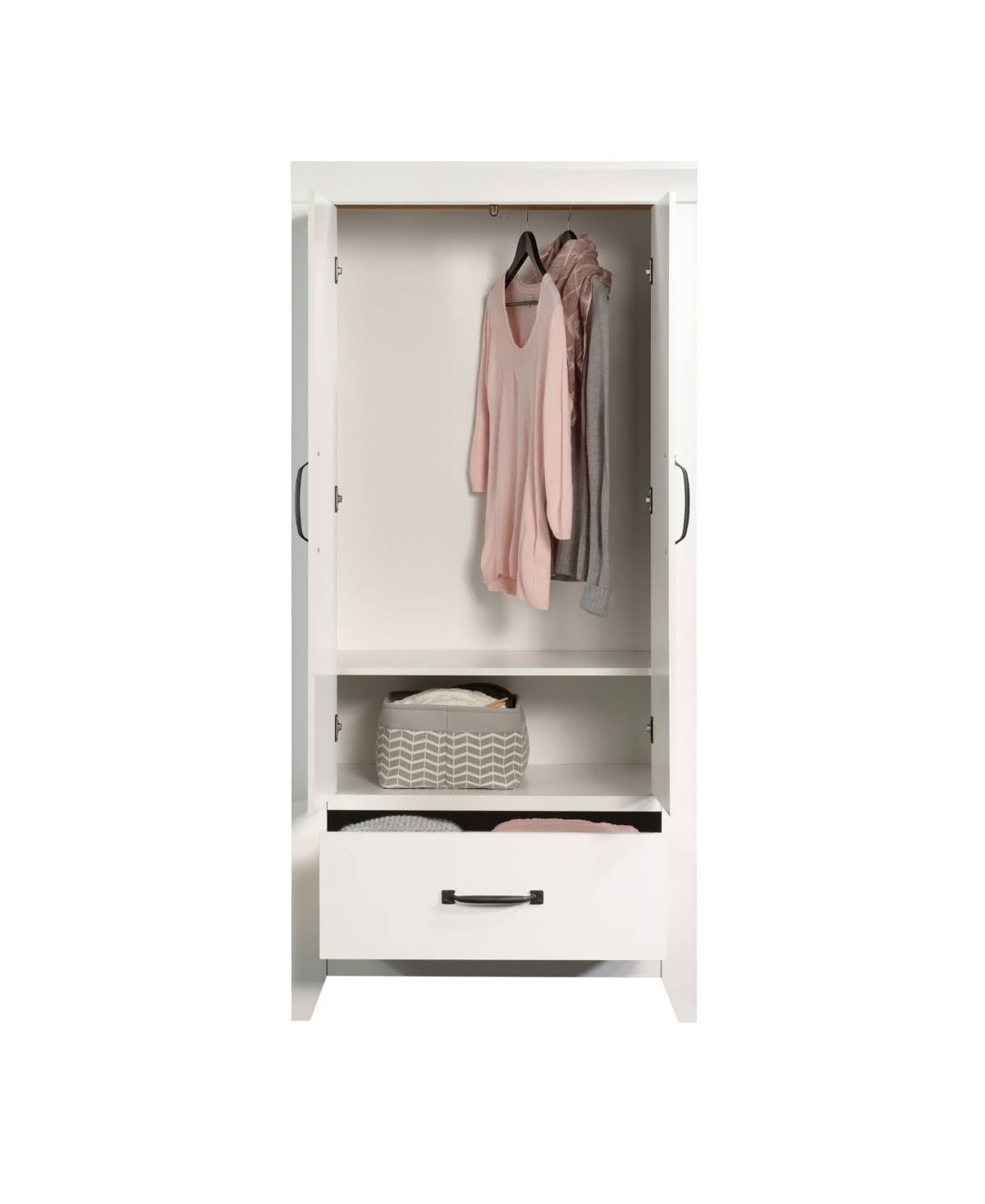 Sauder - Adept Storage Wardrobe - Soft White