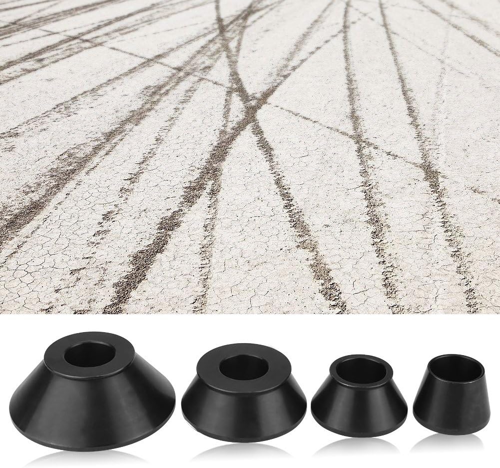 Wheel Balancer Cone, 4pcs Carbon Steel Wheel Balancer Adapter Cones Standard Taper Cone Kit for Car Light Truck, Cone 1.77" to 5.39" Size, 40mm Shaft