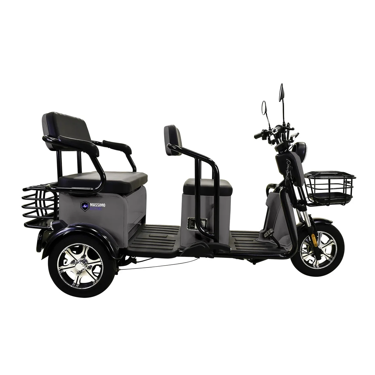 MASSIMO MOTOR MGC (Scooter) with Front and Back Storage (Gray) - Curated Treasures Market
