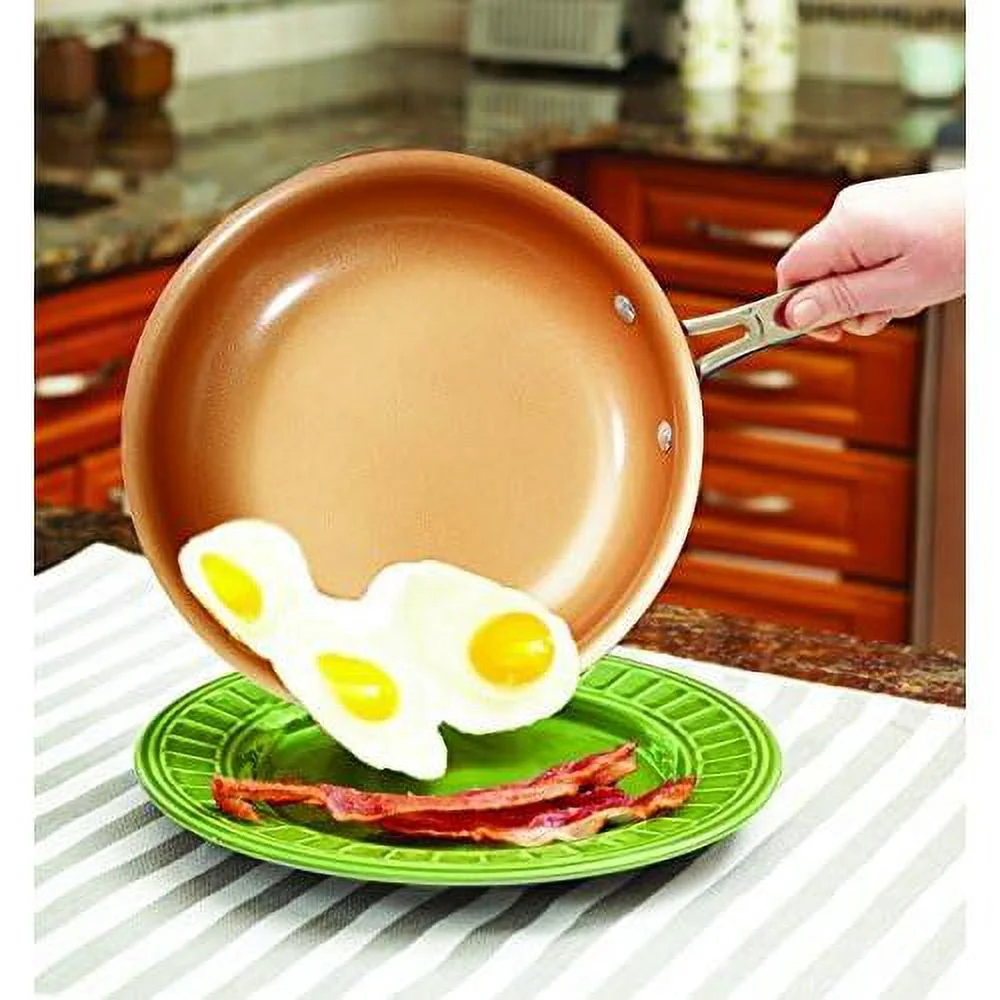 10 pc copper-infused ceramic non-stick cookware set