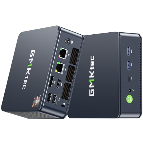 GMKtec M5 Plus Gaming Mini PC Ryzen 7 5825U (Upgraded 7430U/ 5700U), 32GB RAM 1TB SSD Dual NIC LAN 2.5GbE Desktop Computers Office Home