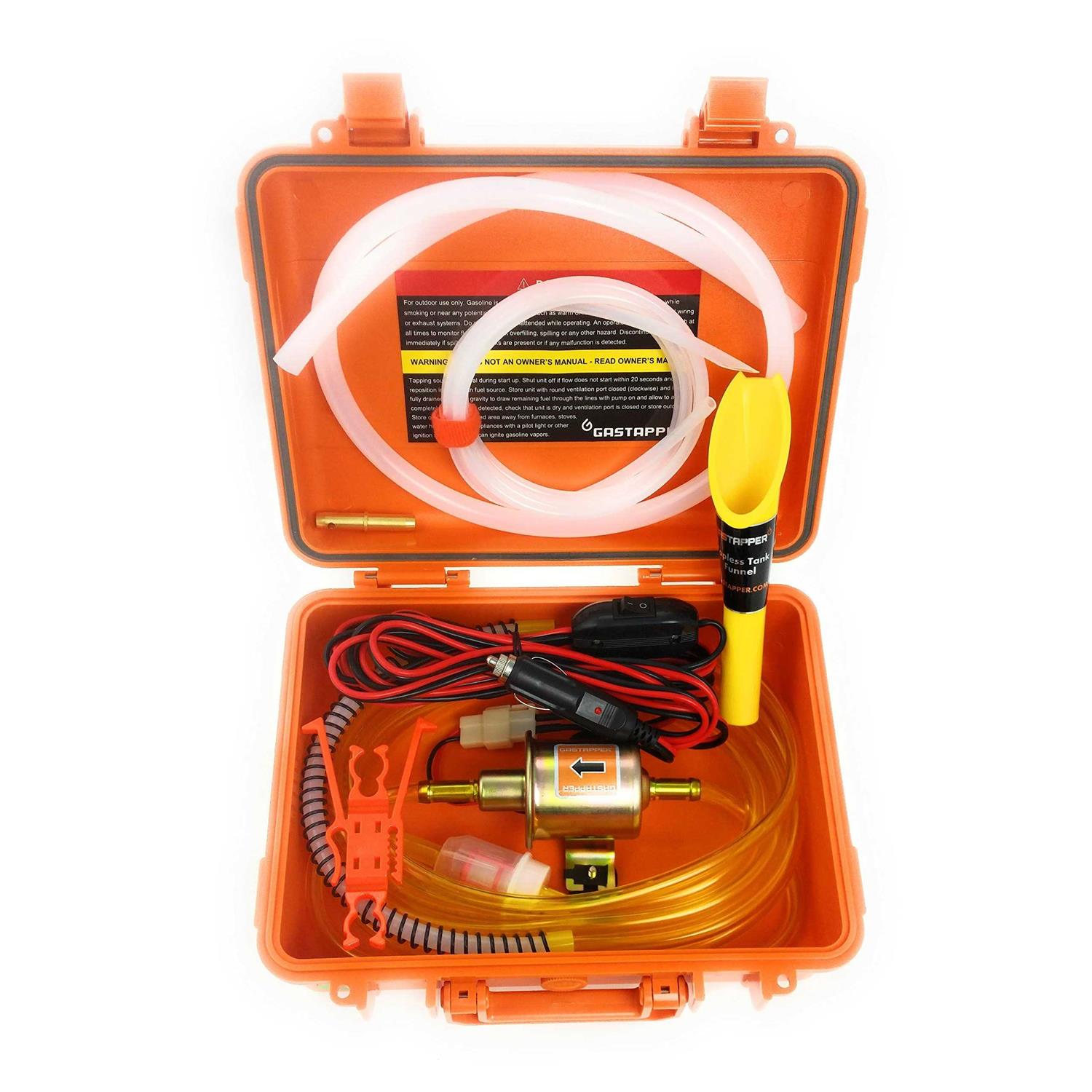 Flowjoe Gastapper Standard 12v Fuel Transfer Pump Moves 30 Gallons of Gas Per Hour. Great for Preppers