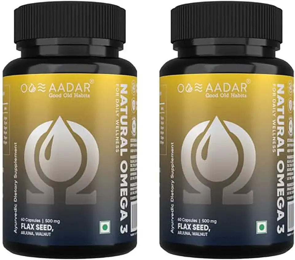 Viva Natural Omega 3 | Vegan Omega3 Fatty Acid & Immunity Supplement for Men and Women |Flaxseed, Arjuna, Walnut